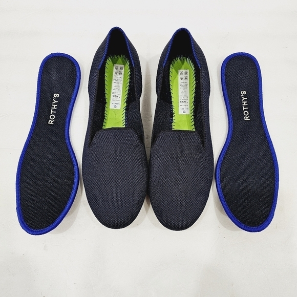 Rothy’s The Loafer Slip On Round Toe Blue Flats - Picture 3 of 8